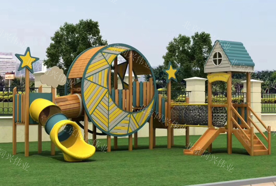 户外儿童益智设施幼儿园组合滑梯儿童木质攀爬架室内木质攀岩墙