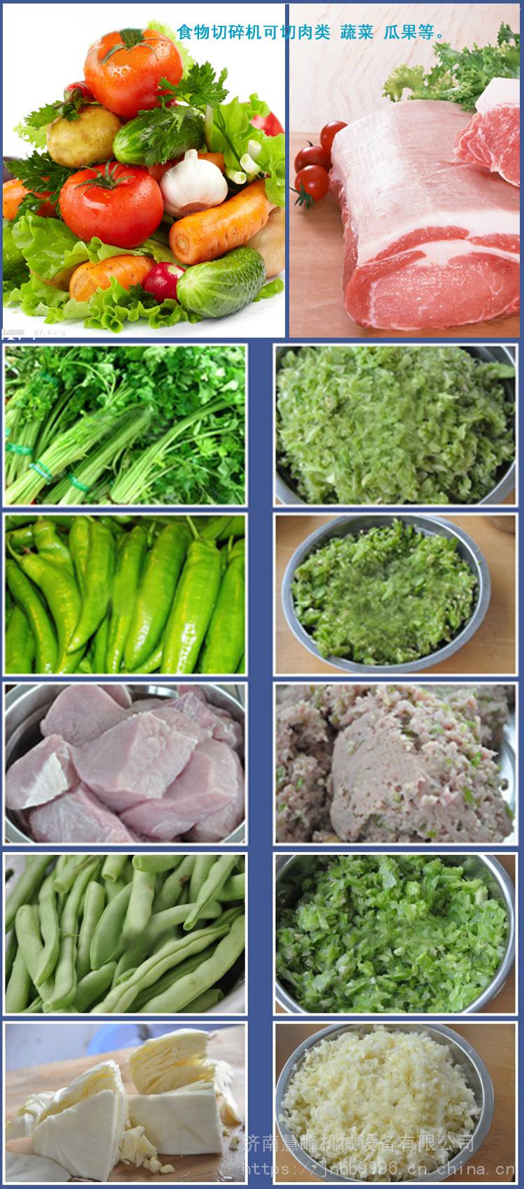 恒联食物切碎机qs620蔬菜水果切碎机立式大型商用切碎机