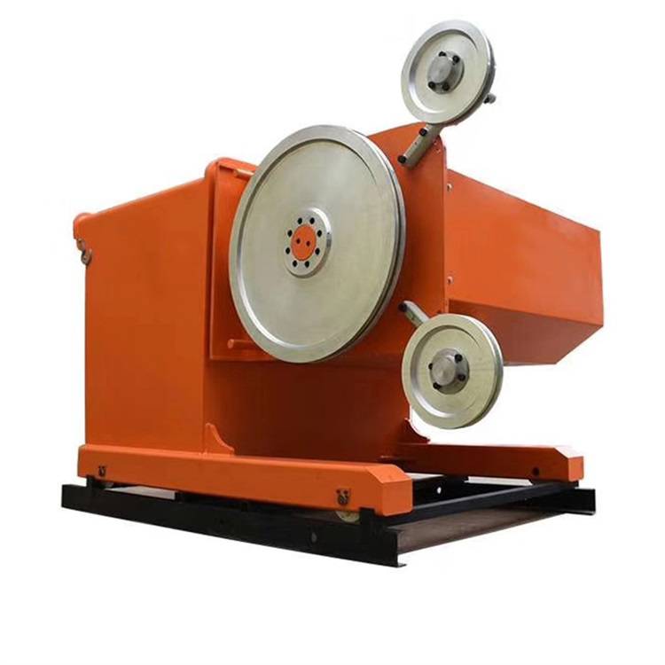 聚仁矿山开采无线控制荒料开山锯石绳锯机37kw