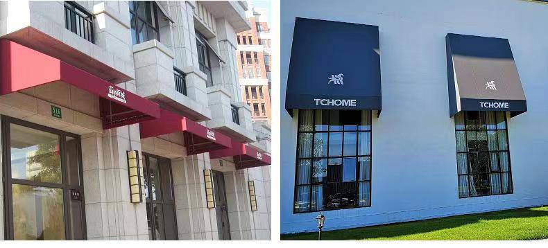 商业街装饰雨棚庭院阳台遮阳棚市场商场折叠固定篷