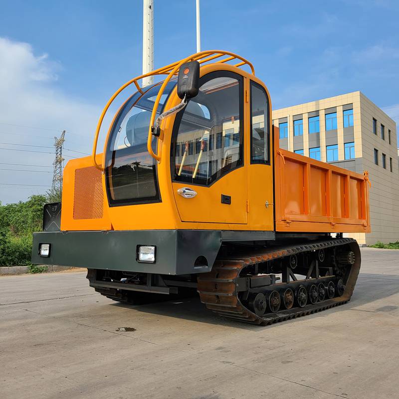 6吨自卸履带车厂家销售后驱高速履带运输车橡胶履带翻斗车