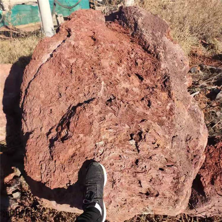 天津大型火山石火山岩濾料花盆鋪面用火山石35cm紅色火山岩川沙礦山