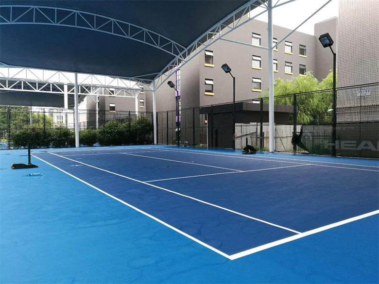 楼顶丙烯酸硅pu羽毛球场维修方案