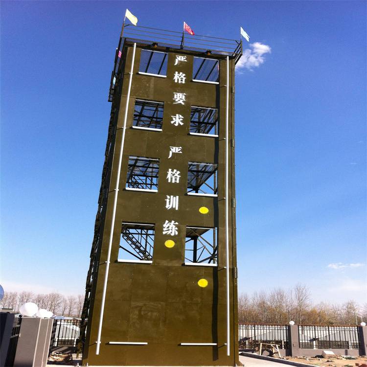 鑫丰模拟墙攀岩训练塔4层抗风材质防腐性能好图片