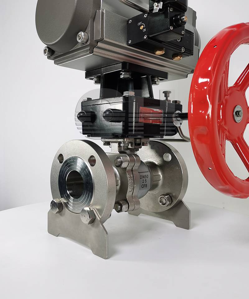 气动防爆球阀防爆法兰气动球阀ghqb641f25p防爆不锈钢气动球阀