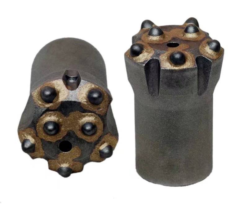 矿山隧道用高效耐磨50mm焊接球齿钎头9齿耐磨风钻头焊齿钻头