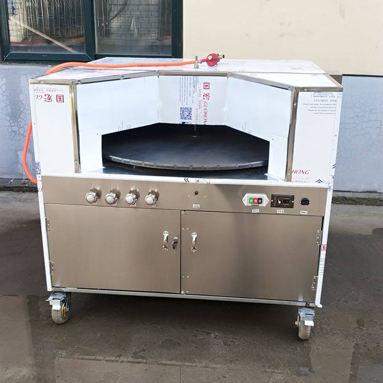 摆摊卧式烧饼炉吊炉旋转烧饼炉商用烤牌烧饼机器