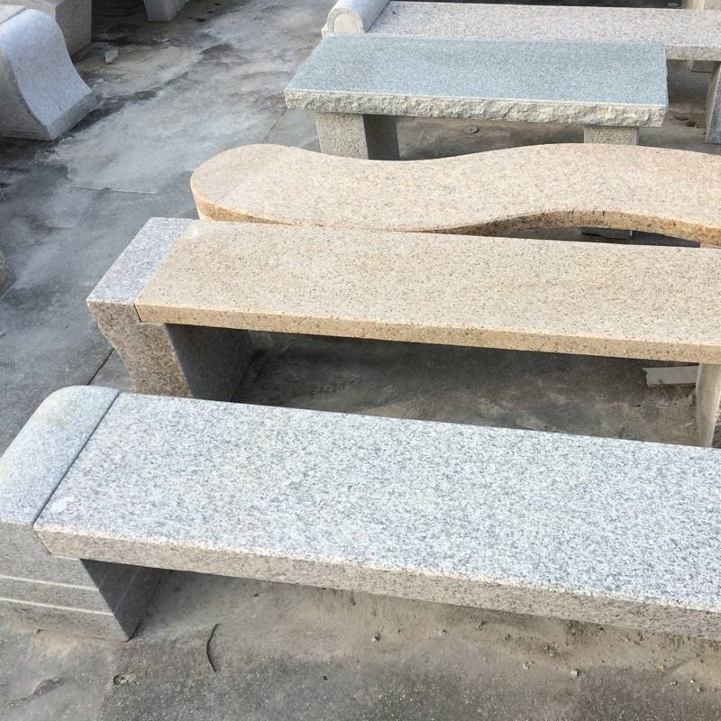 和之花岗岩景观石桌椅仿古长方形石桌加工可设计