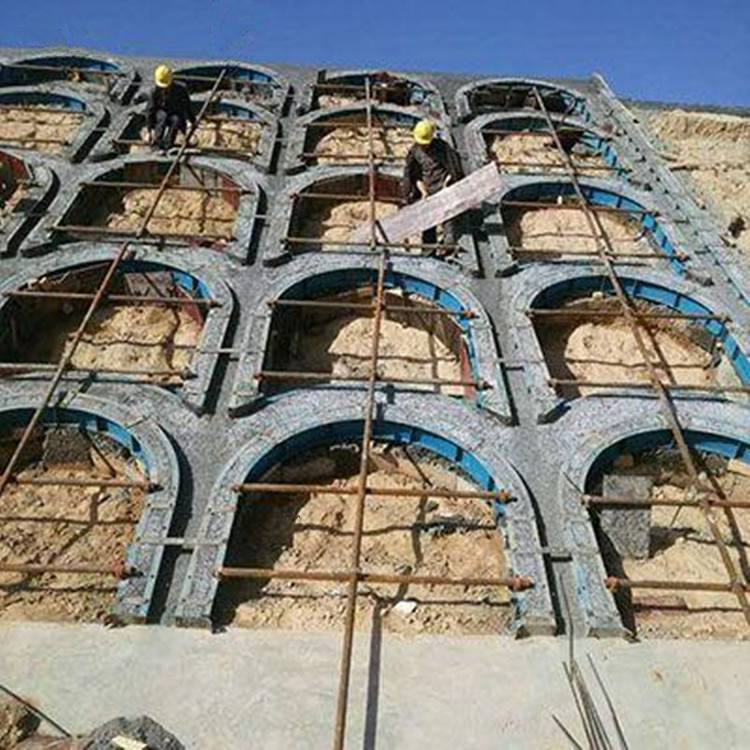 欣构混凝土预制生态护坡模具高速公路护坡路基边坡拱形骨架钢模板定制