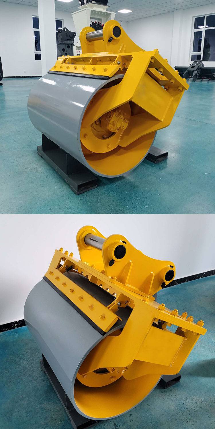 滚筒式液压夯滚筒夯实机沟槽凹坑回填土夯实器斜坡高频液压滚筒夯