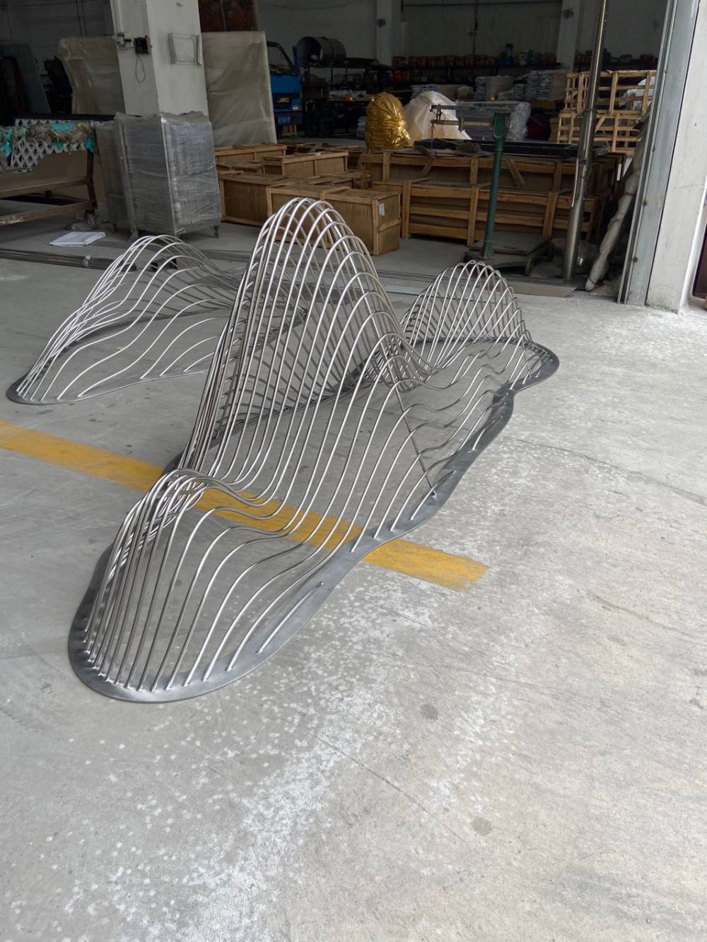 定制不锈钢圆管山形雕塑艺术水景雕塑制作不锈钢假山高清图片