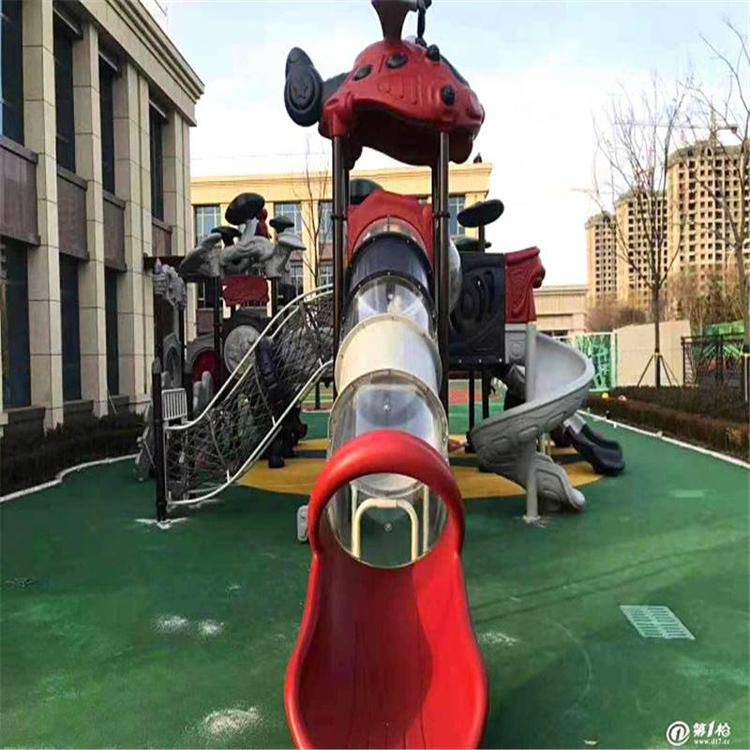 海南可定制海边主题公园大型单双拼接组合滑梯儿童乐园游玩玩具