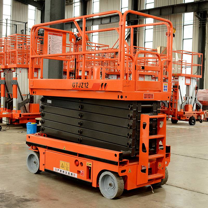 gtjz8移动剪叉锰钢制造使用寿命长户外作业大吨位自行走式升降机
