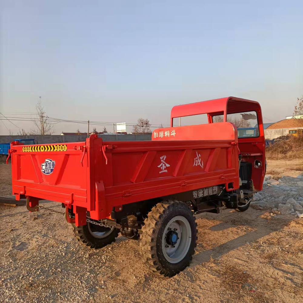 湖南工地运输石料三马子柴油农用三轮车时风后桥工程三轮车图片