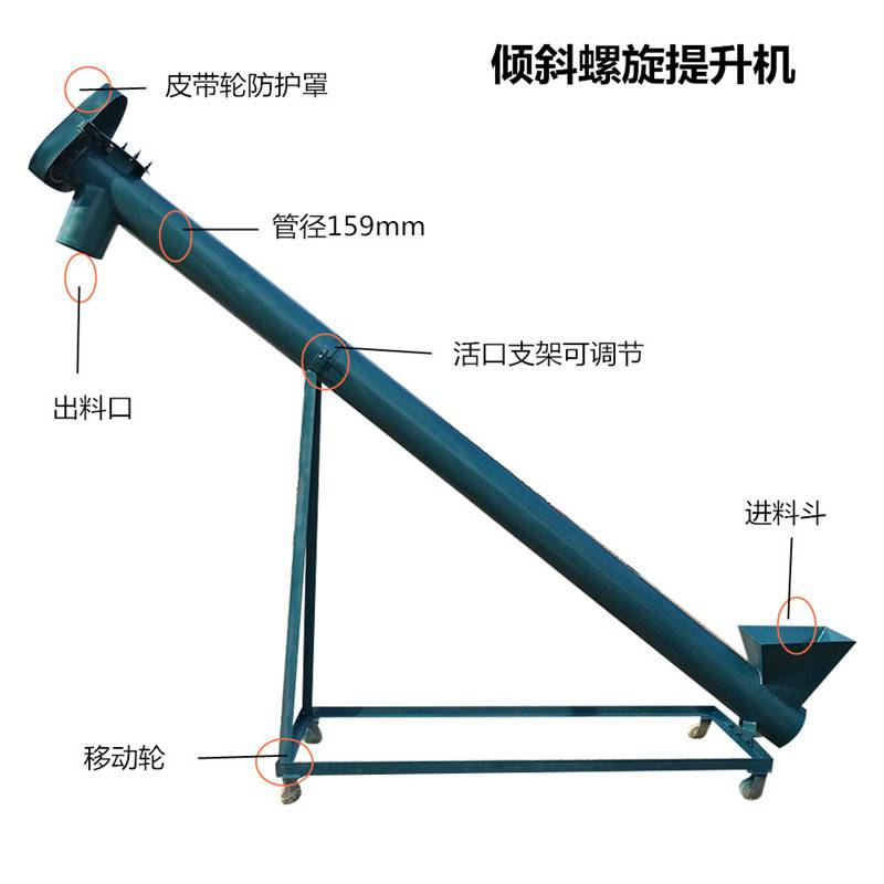 水平螺旋輸送機批發水泥粉螺旋輸送機移動式螺旋上料機