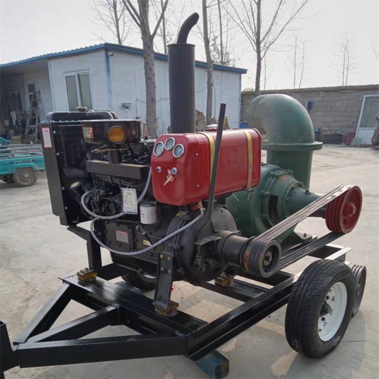 拖拉机带大流量混流泵3寸双叶轮高压喷灌泵柴油机带抽水泵