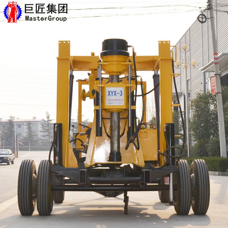 巨匠打深井设备500米钻岩石井轮式打井机可出口