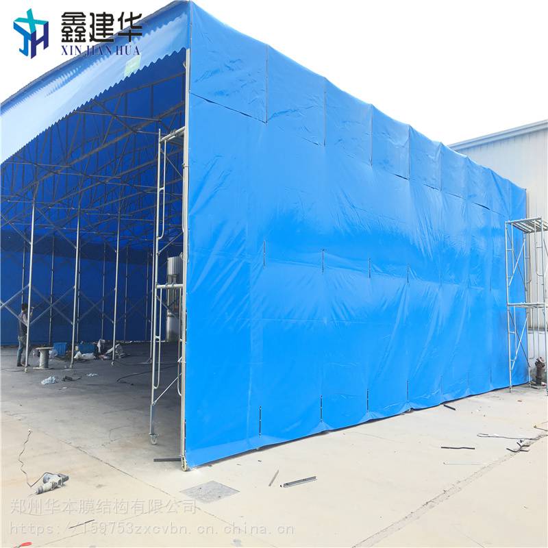 广东湛江手动活动雨棚钢架帐篷楼顶遮阳棚