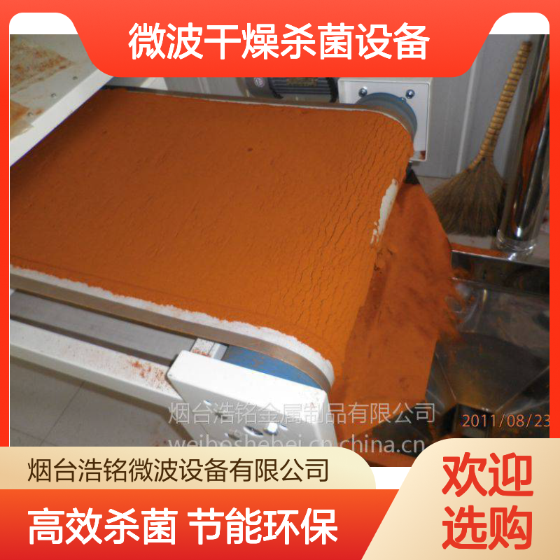连续式调味品微波干燥杀菌设备 食品加热设备 浩铭可定制