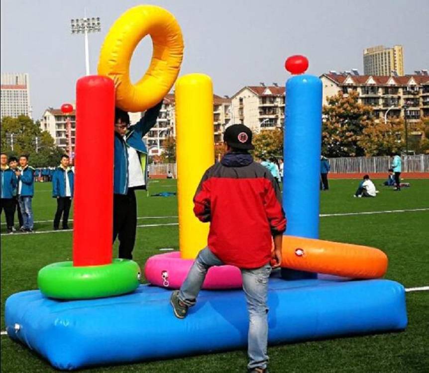 汉诺塔趣味运动会道具河内塔运动会充气汉诺塔公司拓展训练器材