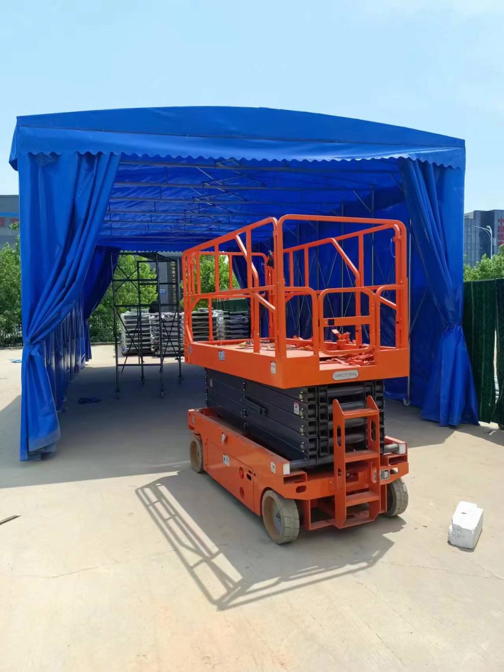 茂名移动推拉雨棚户外防雨车蓬棚子遮阳棚活动伸缩摆摊伞折叠帐篷停车