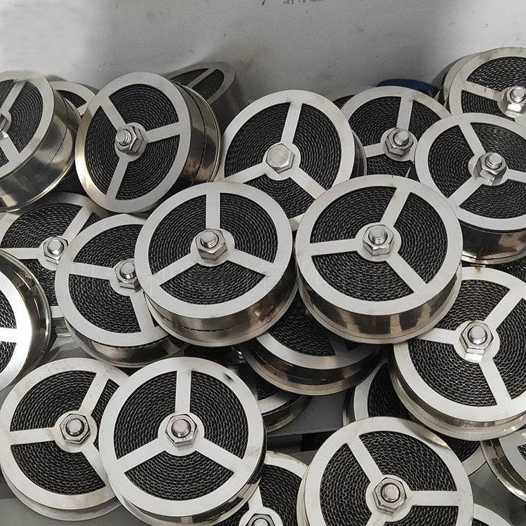 2205双相钢阻火网景晟波纹阻火盘20mm厚阻火器芯