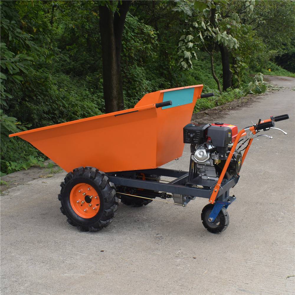 珉琨mk800a汽油推料车农用运肥料车田园菜地推土工具车