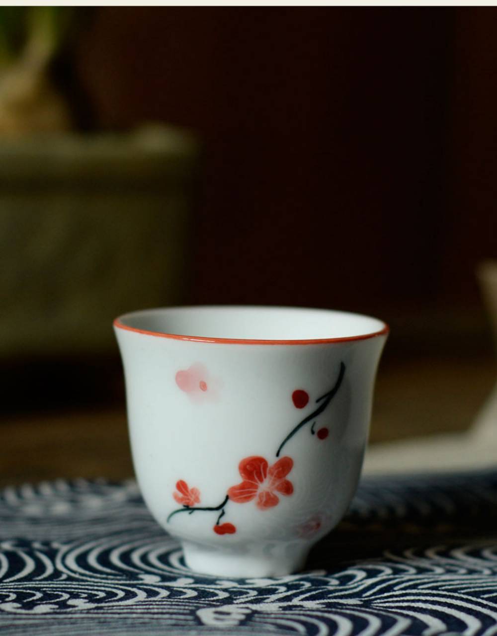 中式古风陶瓷手绘白酒杯定制家居果酒杯清酒杯个性酒盅酒具