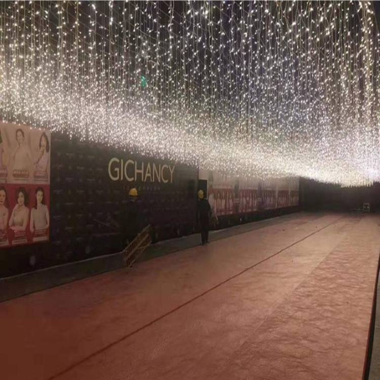 led灯光天幕美陈幕墙灯饰画商场楼体商业街户外天幕灯光亮化氛围