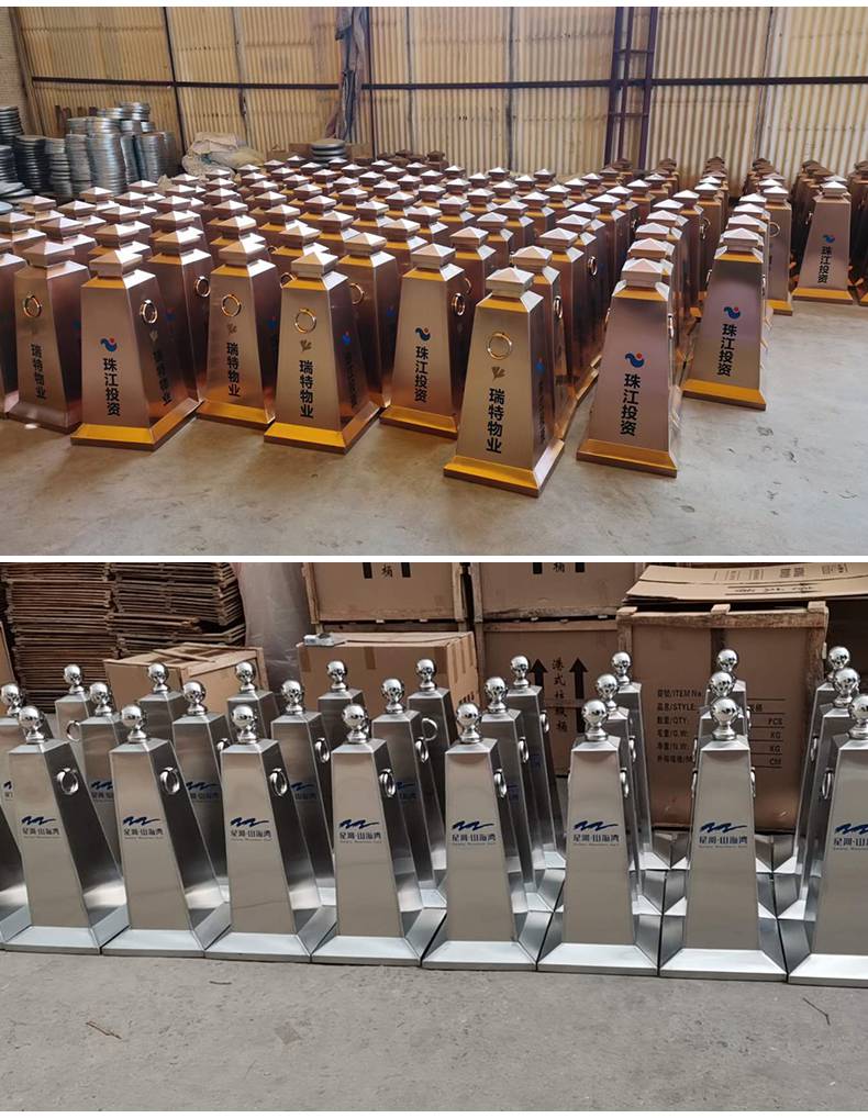 路锥反光锥不锈钢雪糕桶筒隔离墩酒店停车牌道路警示柱锥形桶定制