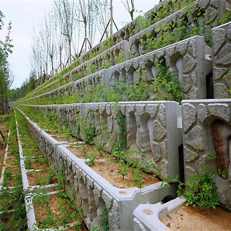 同華建材河道階梯式生態框護坡框植草式生態護坡