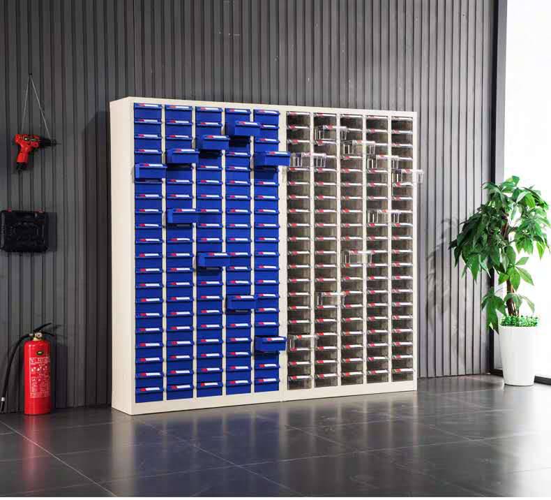 【加厚工具柜透明抽屉式格子零件柜样品柜刀具柜配件螺丝元件收纳柜】