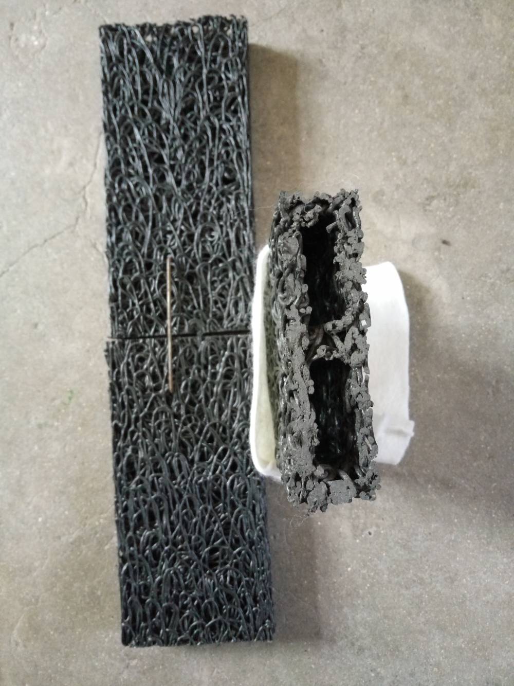 pp塑料盲管80mm排水管乱丝排水盲沟管地下排水矩形暗沟