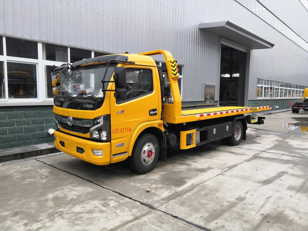 国六同威清障车福田欧马可伸缩板地库拖车蓝牌清障车