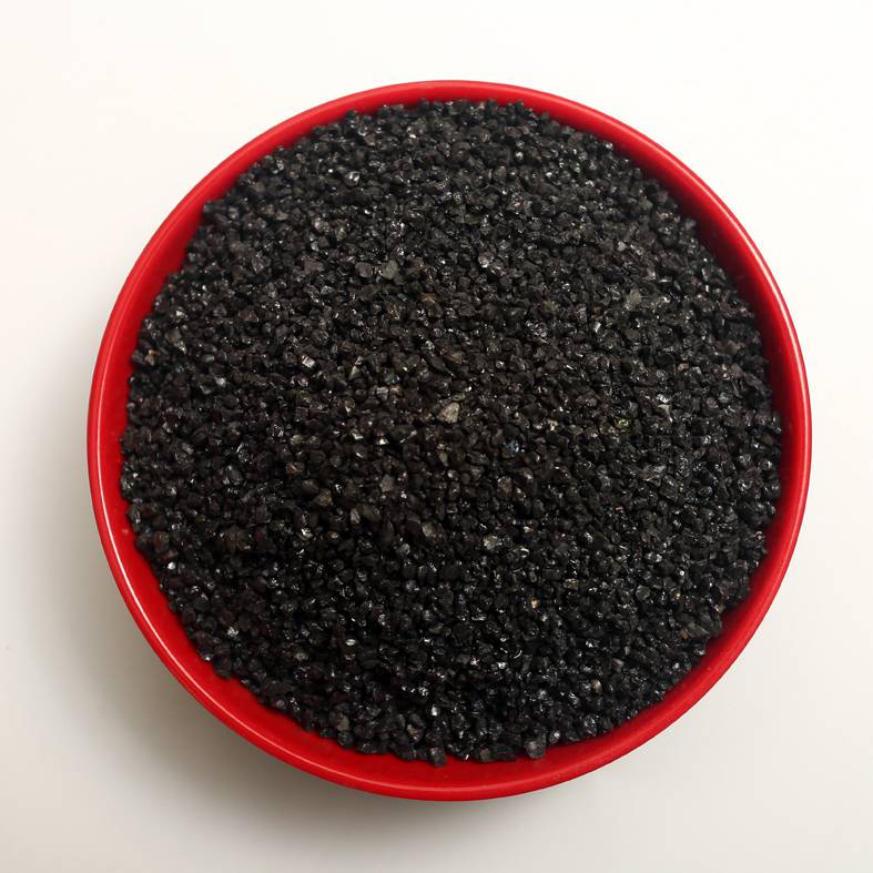 102020404080目亮黑砂黑色石英砂环氧地坪透水砖黑色