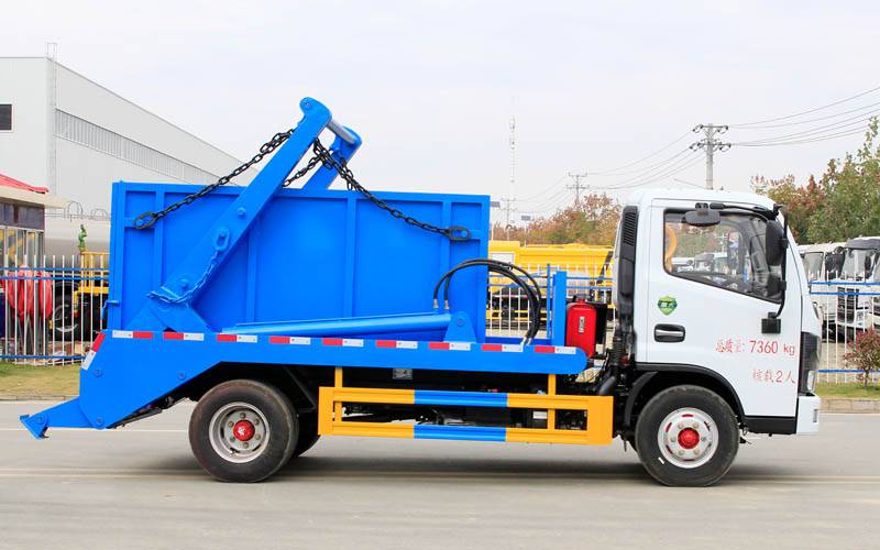 3吨4吨垃圾箱摆臂回转起落车klf5070zbse6摆臂式垃圾车