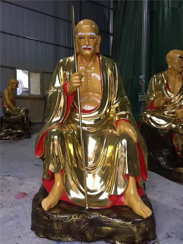 寺庙十八罗汉像摆件18罗汉像玻璃钢树脂佛像佛堂供奉十八罗汉批发