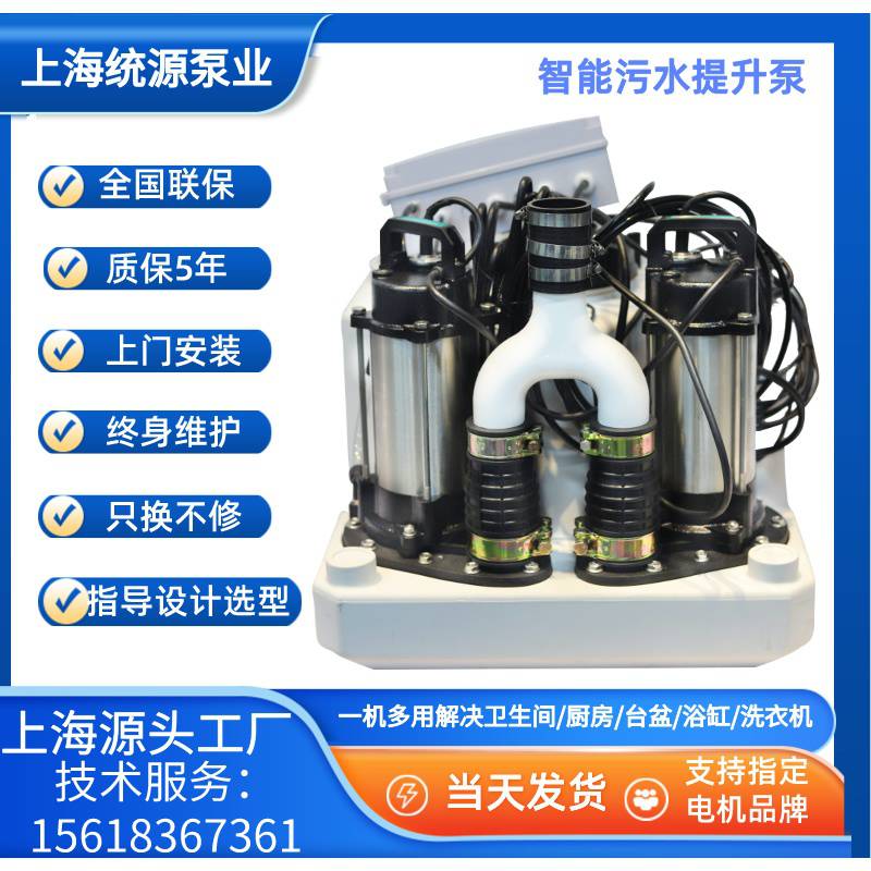 别墅地下室PE外置智能一体化双泵污水提升器 统源泵业