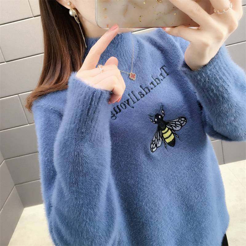 女针织套头羊毛衫深圳义乌小商品批发城冬季韩版新款毛呢