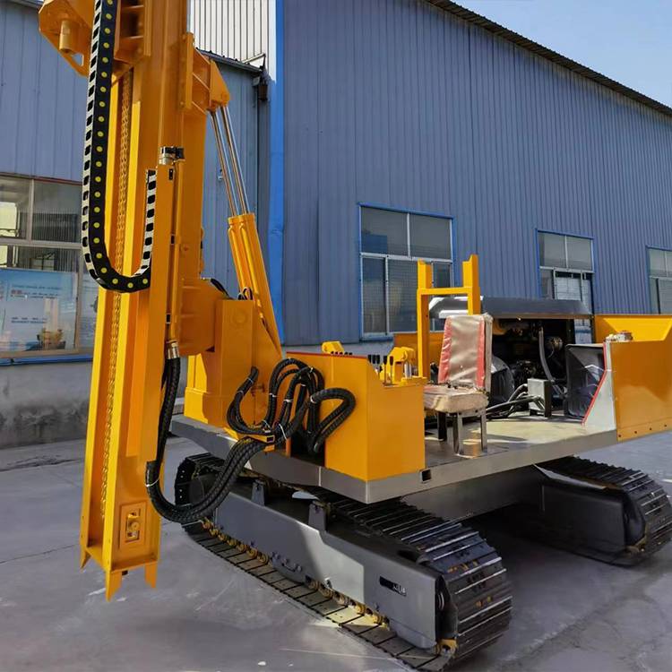 中旺履带光伏打桩机山地陡坡压桩机钢管桩打桩钻孔机