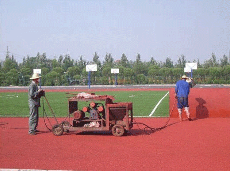 广东黑底彩色epdm弹性塑胶跑道材料塑胶跑道颗粒弹性面层施工工程