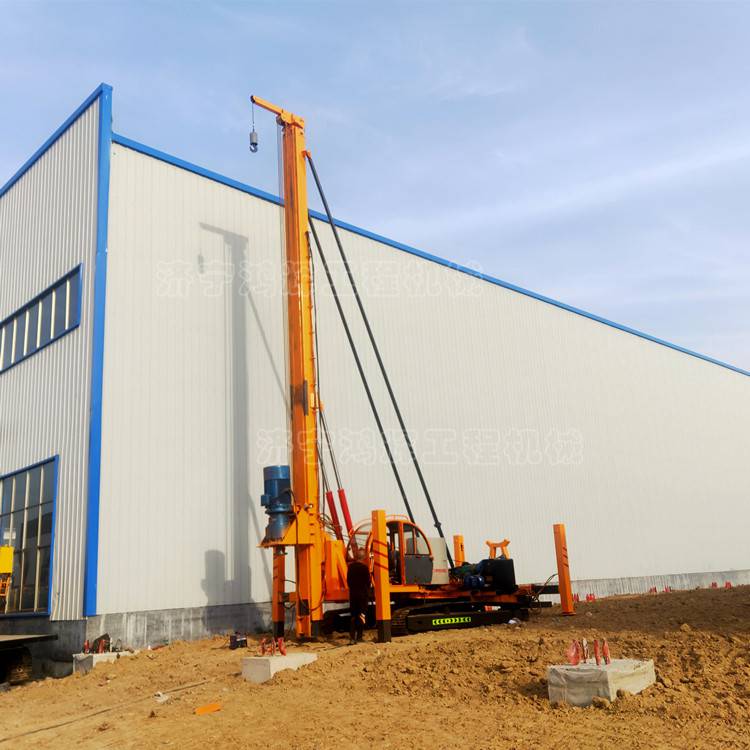 拉森钢板桩引孔机拉伸钢板桩打桩机履带式长螺旋打桩机