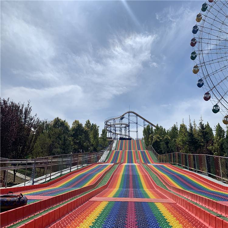 网红七彩滑道景区热点游乐设备厂家展开适用场合游乐园型号jy-6462