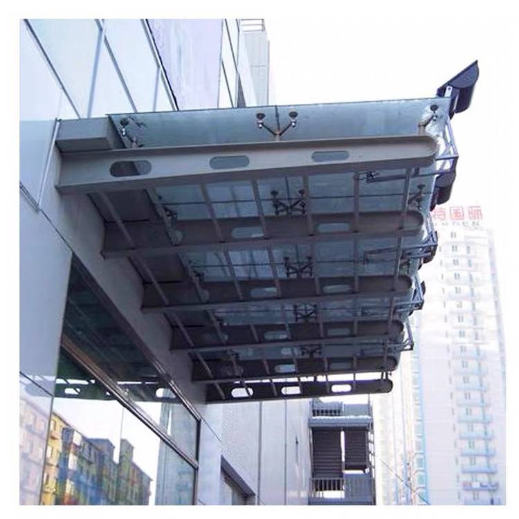 机关单位汽车雨搭碳钢挑梁加固型