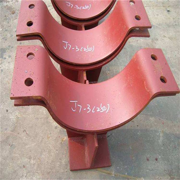 室内管道支架及吊架钢筋混凝土柱侧面胀锚螺栓固定双管托架dn15l2100