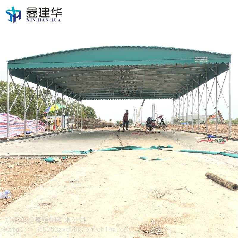 广东湛江手动活动雨棚钢架帐篷楼顶遮阳棚