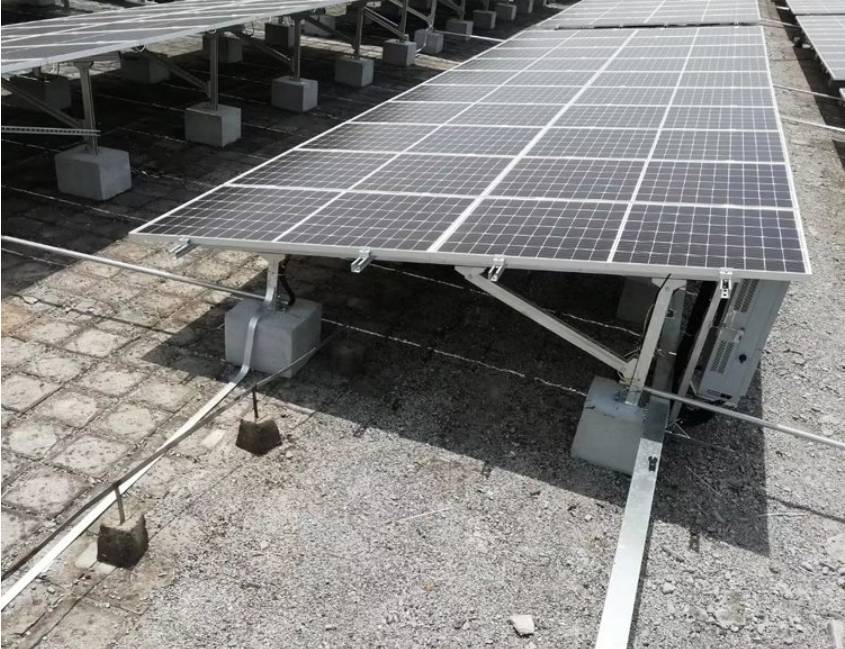 光伏发电水泥墩光伏配重块混凝土光伏墩