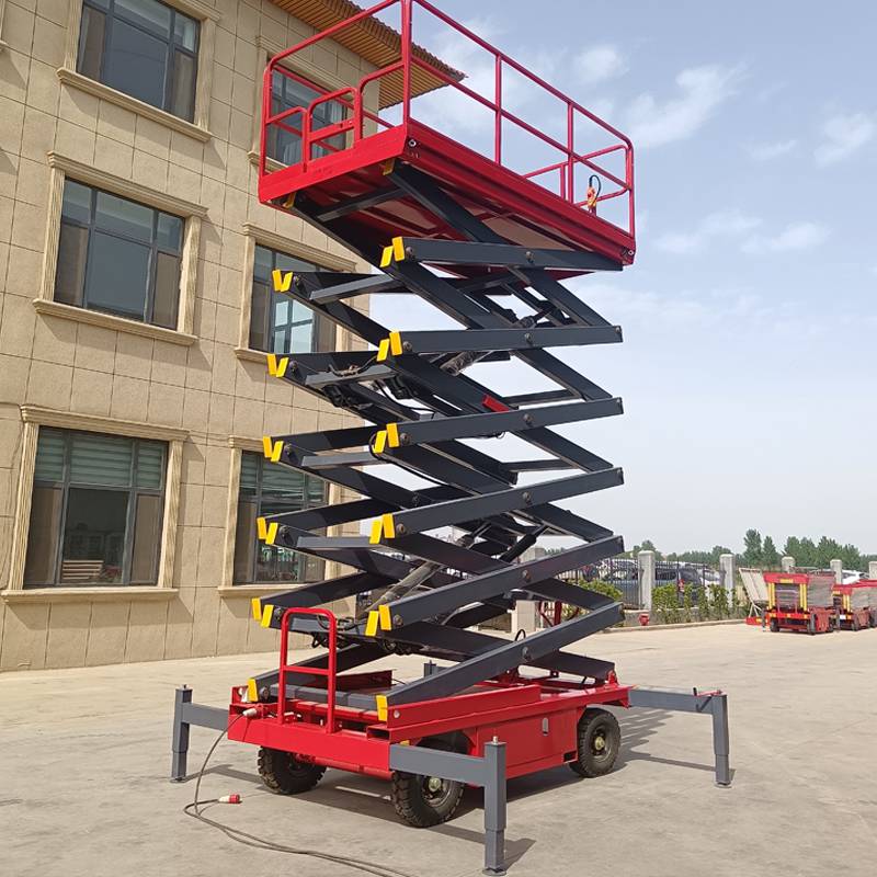 厂家大量供应移动剪叉式升降机升降平台高空作业货梯车可按需加装定做