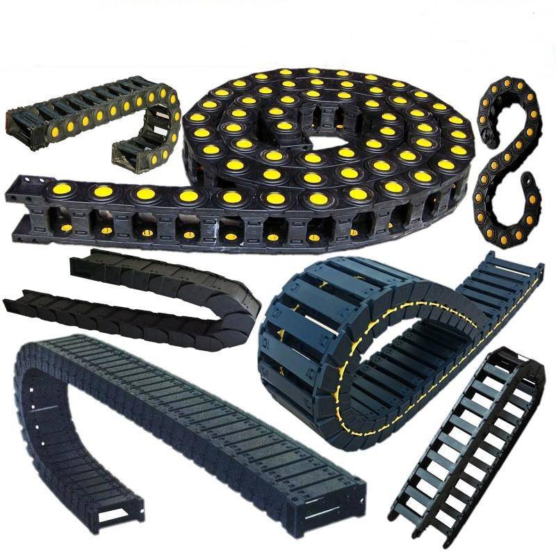 桥式钢制钢铝拖链tl框架式钢制拖链清障车拖链tlg全封闭金属