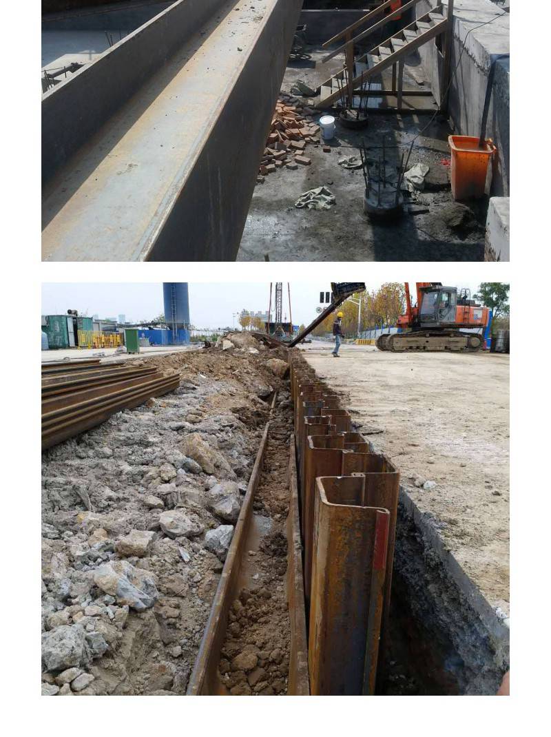 基坑15米拉森钢板桩施工多少钱一吨多年经验快速进场